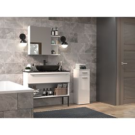 Bathroom Cabinet Nel V DS WHITE GLOSS