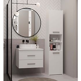 BATHROOM CABINET UNDER SINK NEL 60 WITH 2 DRAWERS WHITE
