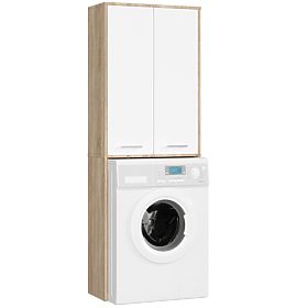 BATHROOM COLUMN FIN 180 WASHING MACHINE FULL 2D - OAK SONOMA / WHITE