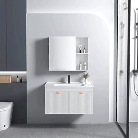 Bathroom Furniture Set with Sink Mario 60cm White, Rea