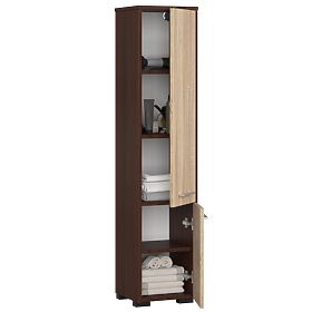 BATHROOM SHELF FIN COLUMN 30 2D 140cm WENGE / SONOMA