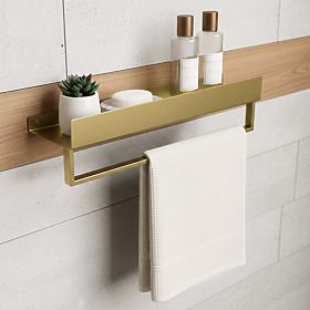 Bathroom Shelf for Bathtub SF01 45cm Brushed Gold, Rea