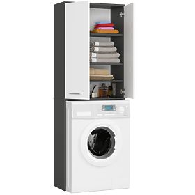 BATHROOM UNIT FIN 180 FOR WASHING MACHINE FULL 2D - GRAY / WHITE