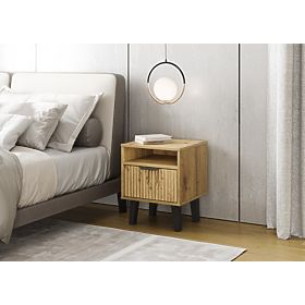 Bedside Table Scandi 1S SLIM ARTISAN OAK