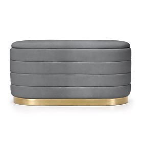 BELLA GRAPHITE POUF