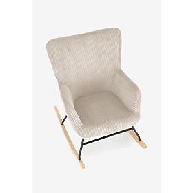 BELMIRO Relaxation Chair with Rocking Function, Cream (1p=1pc), Halmar