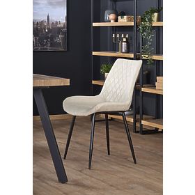 BERLIN Extendable Table 140-180 cm, Top - Walnut, Frame - Black (2p=1pc), Halmar