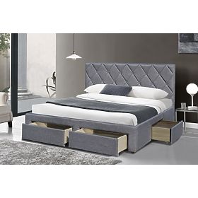 BETINA 160 Bed with Drawers Gray (4p=1pc)