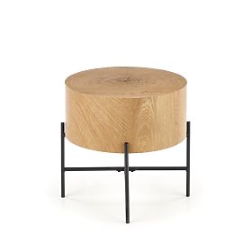 BROOKLYN-S Coffee Table Natural Oak/Black (1p=1pc), Halmar