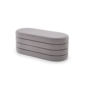 CALPI Bench with Storage, Gray (1p=1pc), Halmar
