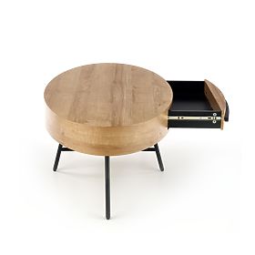 Carolina coffee table - black / golden oak