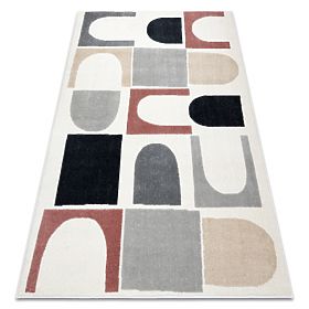 Carpet FUSION 0213 White/Dark Pink - Geometric, Modern, Abstract, F.H.Kabis
