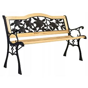 Cast Iron Garden Bench ROSE