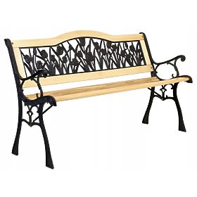 Cast Iron Garden Bench TULIP