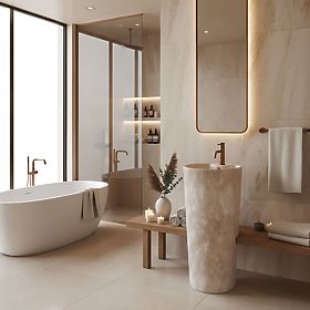 Ceramic Freestanding Washbasin Blanka Savana Matt, Rea