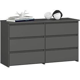 CHEST OF DRAWERS CL100 6DR PK GRAY