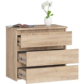 CHEST OF DRAWERS CL3 3SZ CLP PK OAK SONOMA