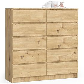 CHEST OF DRAWERS K120 10SZ CLP PK OAK ARTISAN