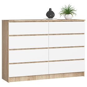 CHEST OF DRAWERS K140 8SZ CLP PK SONOMA / WHITE