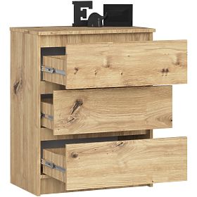 CHEST OF DRAWERS K60 3SZ CLP PK OAK ARTISAN