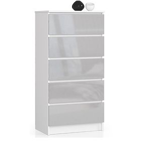 CHEST OF DRAWERS K60 5SZ CLP PK METALLIC GLOSS