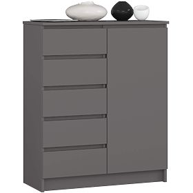 CHEST OF DRAWERS K80 1D 5SZ PK GRAPHITE GRAY