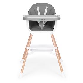 Children's High Chair 2-in-1 Grey ECOTOYS, EcoToys