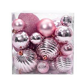 CHRISTMAS ORNAMENTS ROSE RED 36PCS 311433, Tutumi