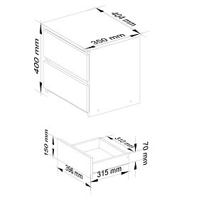 CL2 2SZ CLP PK GRAPHITE GRAY CHEST OF DRAWERS