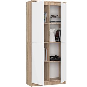 CLOSED SHELF R80 2D 8P CLP OAK SONOMA / WHITE