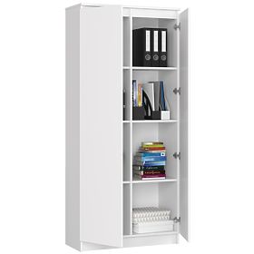 CLOSED SHELF R80 2D 8P CLP WHITE