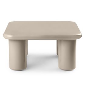 Coffee Table Cherry 70 cm, Dark Beige, Glossy