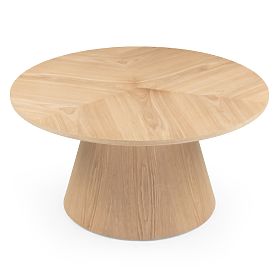 Coffee Table Dalarna, 90 cm, Round, Natural Oak Veneer, lectus