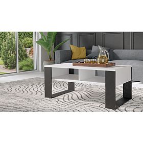 Coffee Table Modern 2P WHITE BLACK