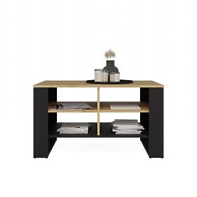 Coffee Table Modern 4P SLIM OAK ARTISAN BLACK