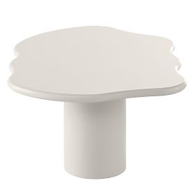 Coffee Table Muse Gray-Beige, Matte, Rounded Shapes