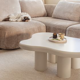 Vercelli Coffee Table 100 cm, White, lectus