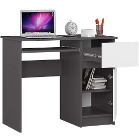 COMPUTER DESK PIKSEL PK GRAY / WHITE - RIGHT