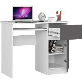 COMPUTER DESK PIKSEL PK WHITE / GRAY - RIGHT