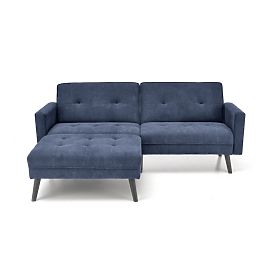 Convertible Sofa CORNELIUS with Corner Sofa Function Blue (1p=1pcs)