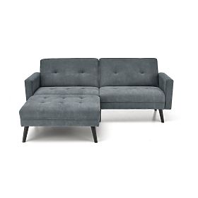 CORNELIUS Sofa Bed with Corner Sofa Function, Ash Grey