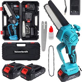 Cordless Mini Chainsaw Handheld Saw Brushless Motor 21V + Case
