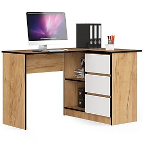 CORNER DESK B16 CLP RIGHT CRAFT OAK / WHITE