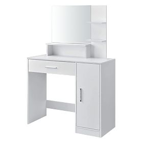 Cosmetic Dressing Table with Modern White Mirror ModernHome
