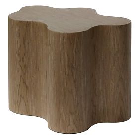 Cosmo Side Table 66 cm, Walnut, Rounded Shapes