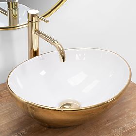 Countertop Basin Rea Sofia Gold / White