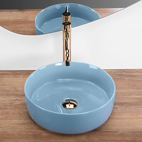 Countertop Washbasin Rea SAMI L.BLUE SHINY, Rea