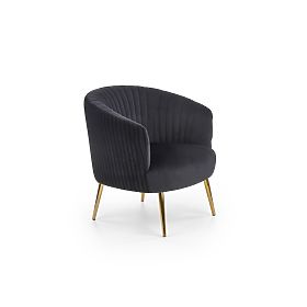 CROWN Relaxation Chair Black/Gold, Halmar