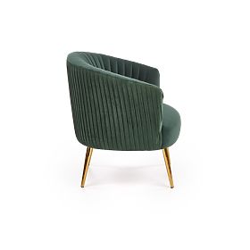 CROWN Relaxation Chair Dark Green / Gold, Halmar