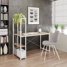 Desk NARVIK B1 White/Sonoma Oak, Halmar